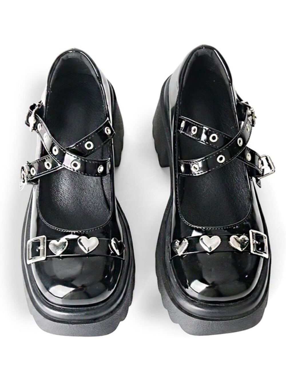 Gothic Platform Mary Janes with Buckle Strap - Chunky Cosplay Pumps for Style - Picture 7 of 7